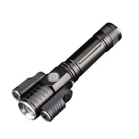 Multifun flashlight with 3 heads multifunctional mini LED flashlight for night walking with best design