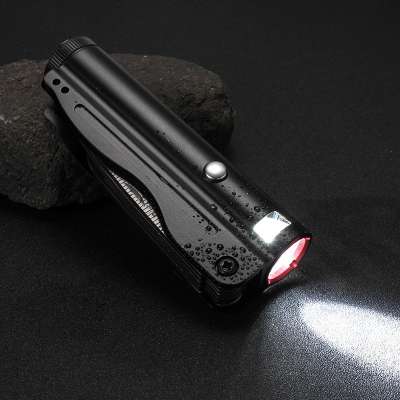 Multifun flashlight with knife set multifunctional mini LED flashlight for night walking with best design