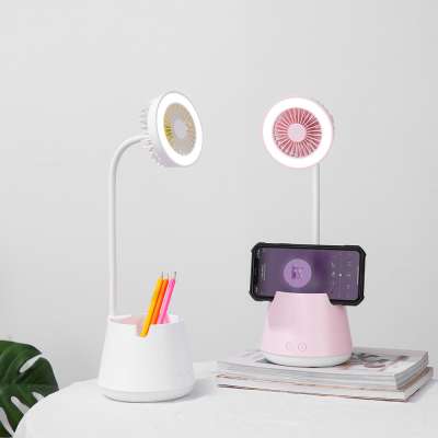 Multi-functional desk lamp fan