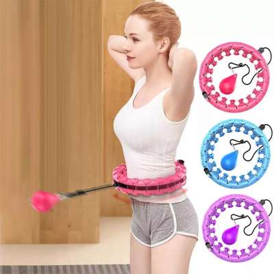 manufacturer wholesale cheap spring gym foldable portable plastic fitness detachable exercise massage children adults hula hoop