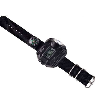 Multifun flashlight watch compass multifunctional mini LED flashlight for night walking with best design