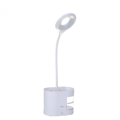 Multifunction pen holder stationery collection USB rechargeable cordless modern wireless charging LED nighstand table lamp